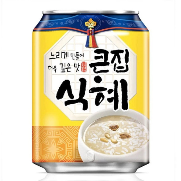 HAITAI Traditional Drink Shikhye Rice Punch Pack of 12 (238ml X 12cans) – Korean Drink – Korean Beverage