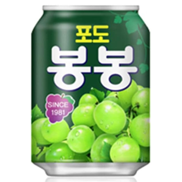 HAITAI Bong Bong Grape Drink Can Pack of 12 (238ml x 12cans) Flavored Drink- Korean Drink- Korean Beverage
