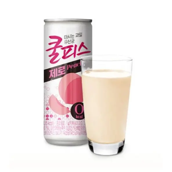 Dongwon Coolpis Zero Peach Drink 230ml x 30 Cans | Sugar-Free Korean Yogurt Peach Beverage