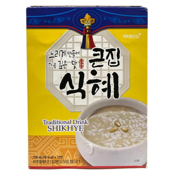 HAITAI Traditional Drink Shikhye Rice Punch Pack of 12 (238ml X 12cans) – Korean Drink – Korean Beverage